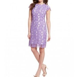 Elegant Purple Lace Badgley Mischka Dress size 4